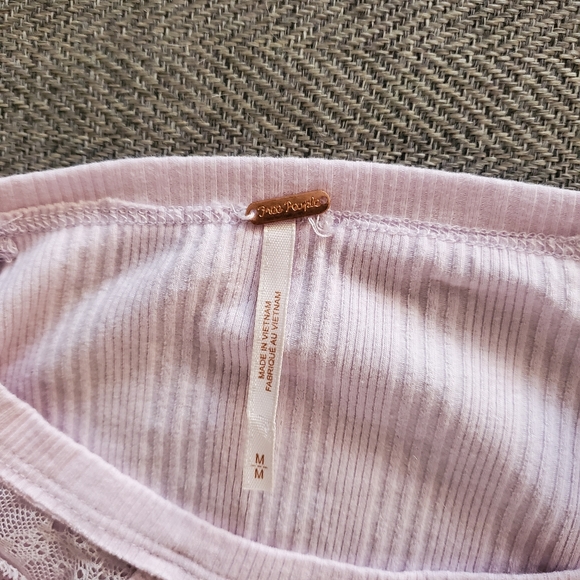 Free people purple pastel polka dot lace sleeve - Picture 6 of 8